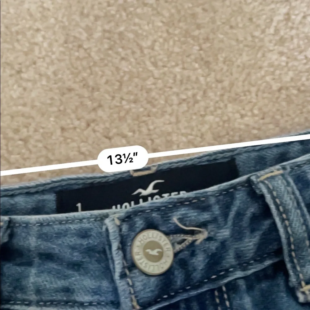 Hollister stripe ultra high-rise denim skirt